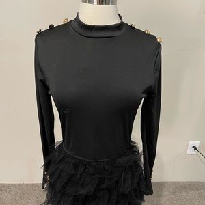 Beautiful , black, tulle cocktail dress. Size L